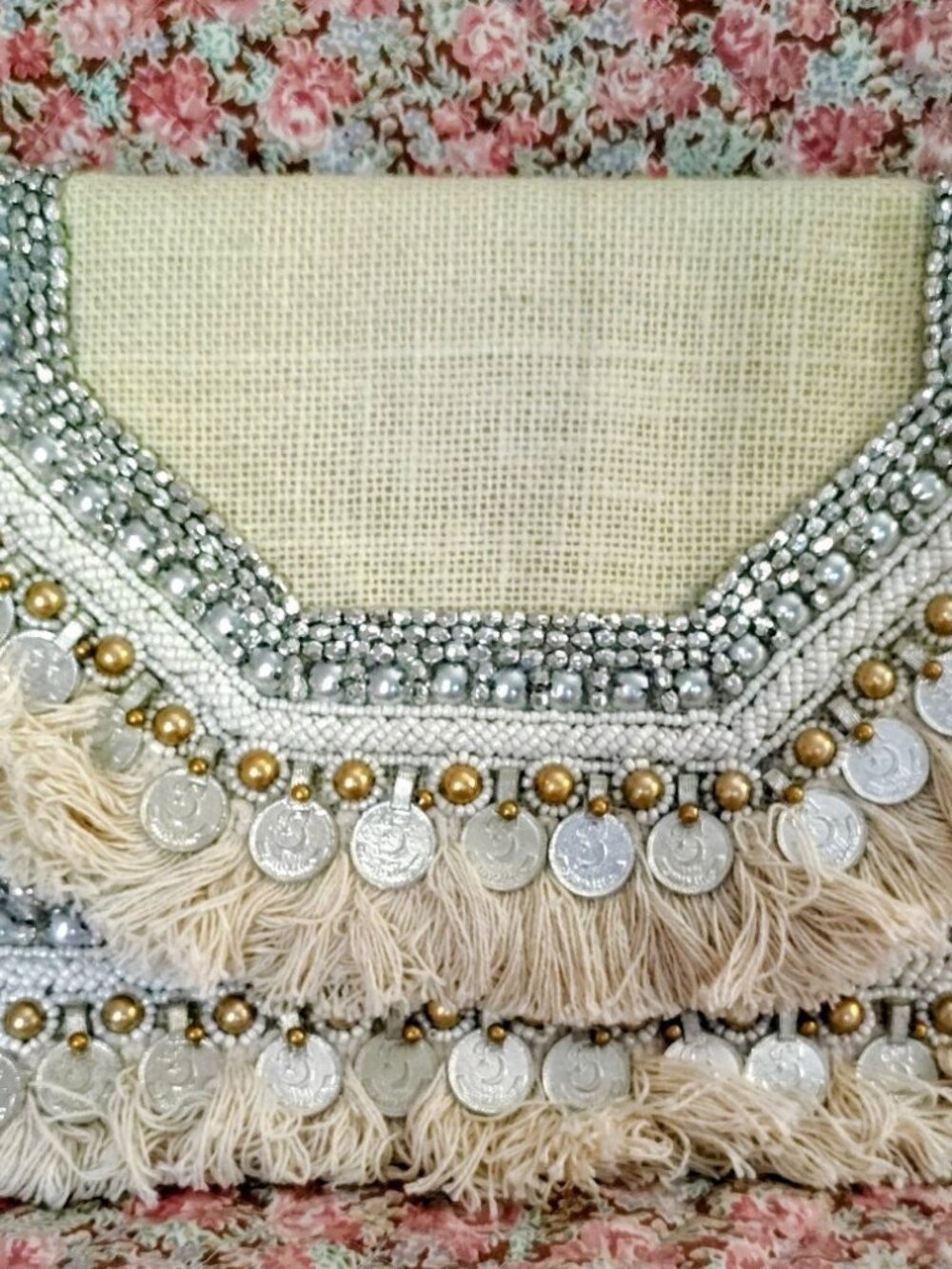 Lulu's NWT Clutch Bag, Coined, Beaded